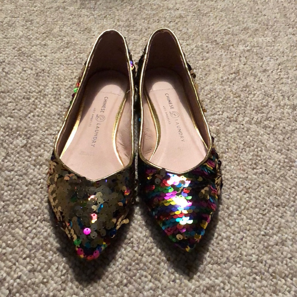 Chinese Laundry Sequin flats